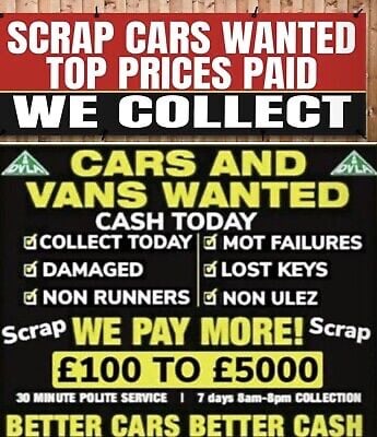 Scrap your car Manchester all vehicles wanted 
