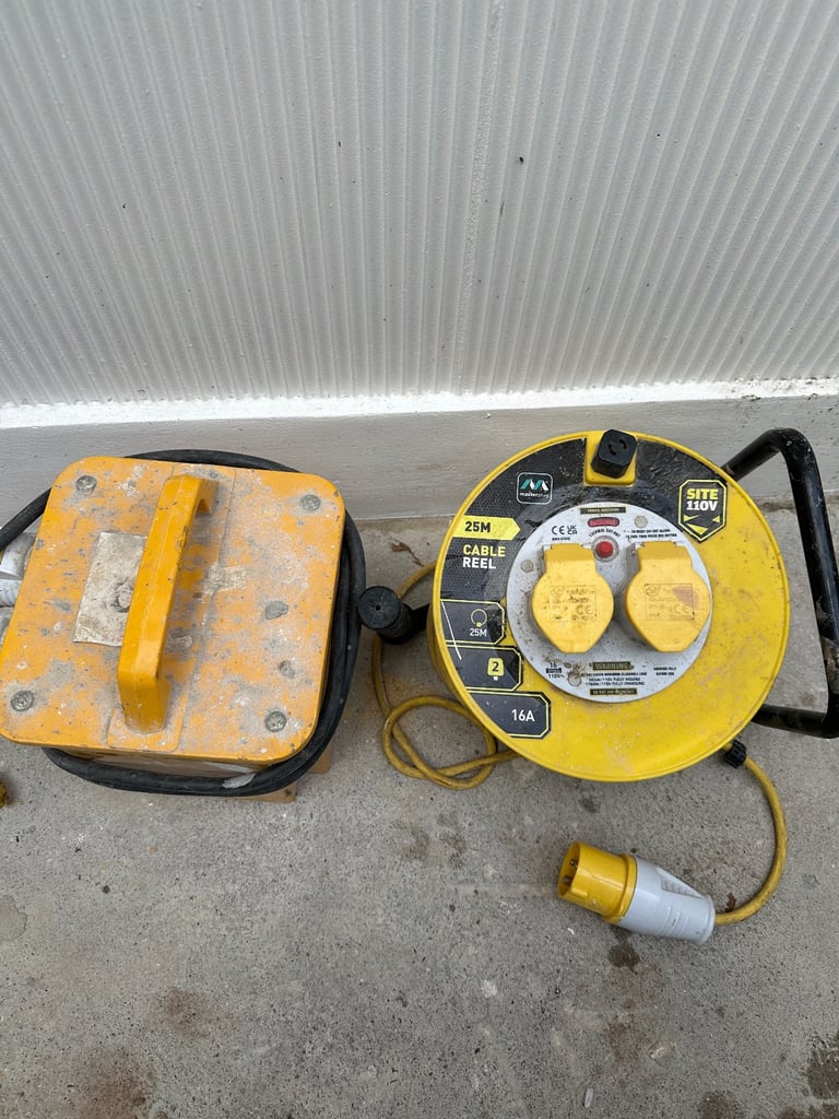image for 110V Site Power Transformer + 25m Cable Reel (Axiom & Masterplug)