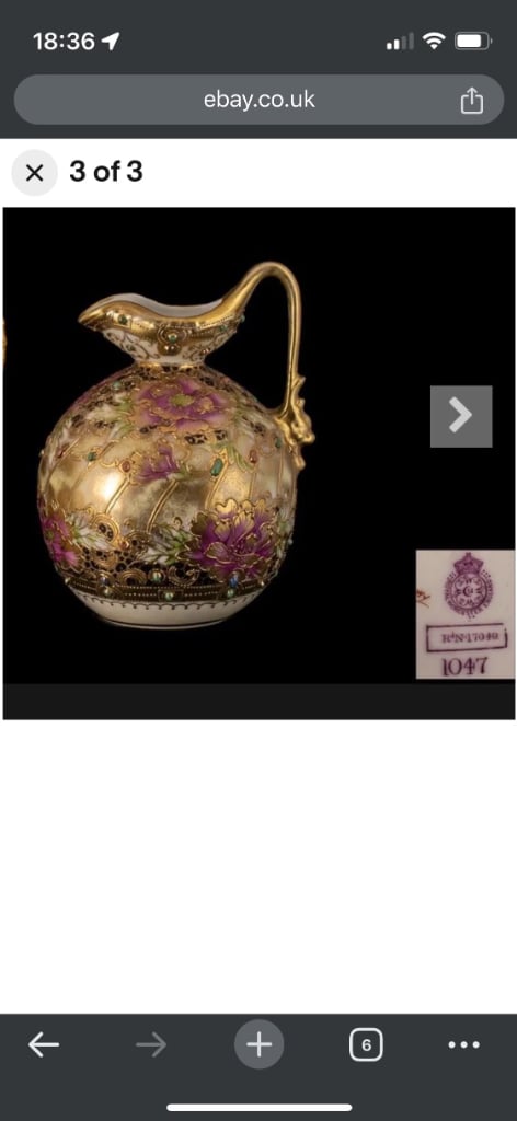 Chinese Noritake A+ Quality Globular Fine Jewelled Embellished Jug