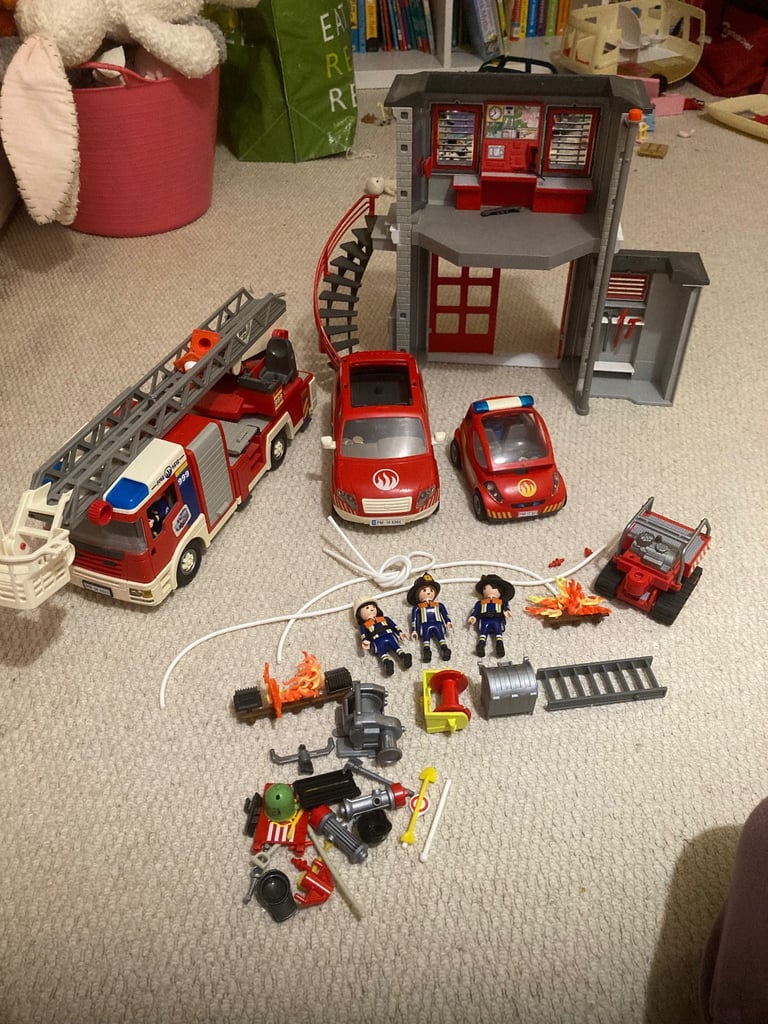 Playmobile fire station set 