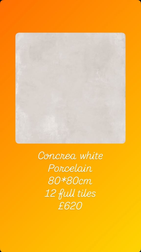 Concrea white tile 80*80 x12