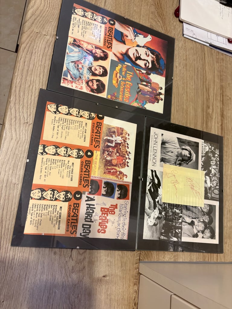 3 X Beatles memorabilia pictures
