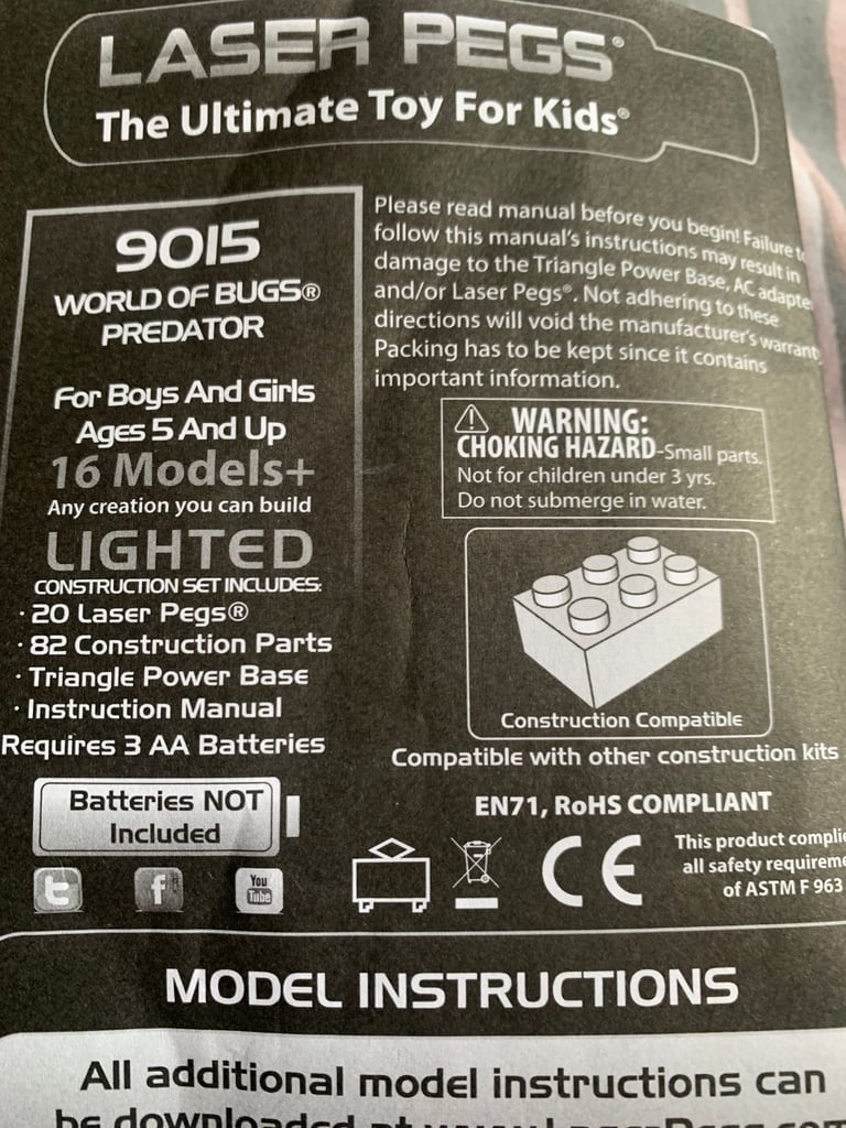 Laser Pegs Predator construction toy – similar to Lego
