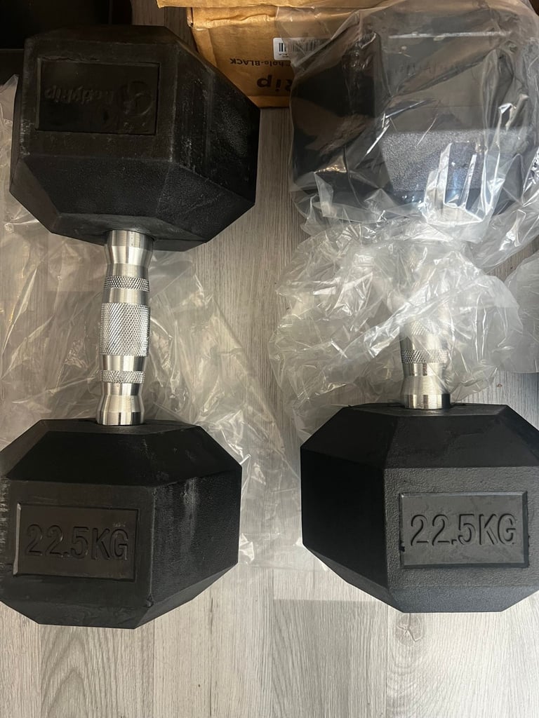 image for Weights  22.5kg hex dumbbells new 