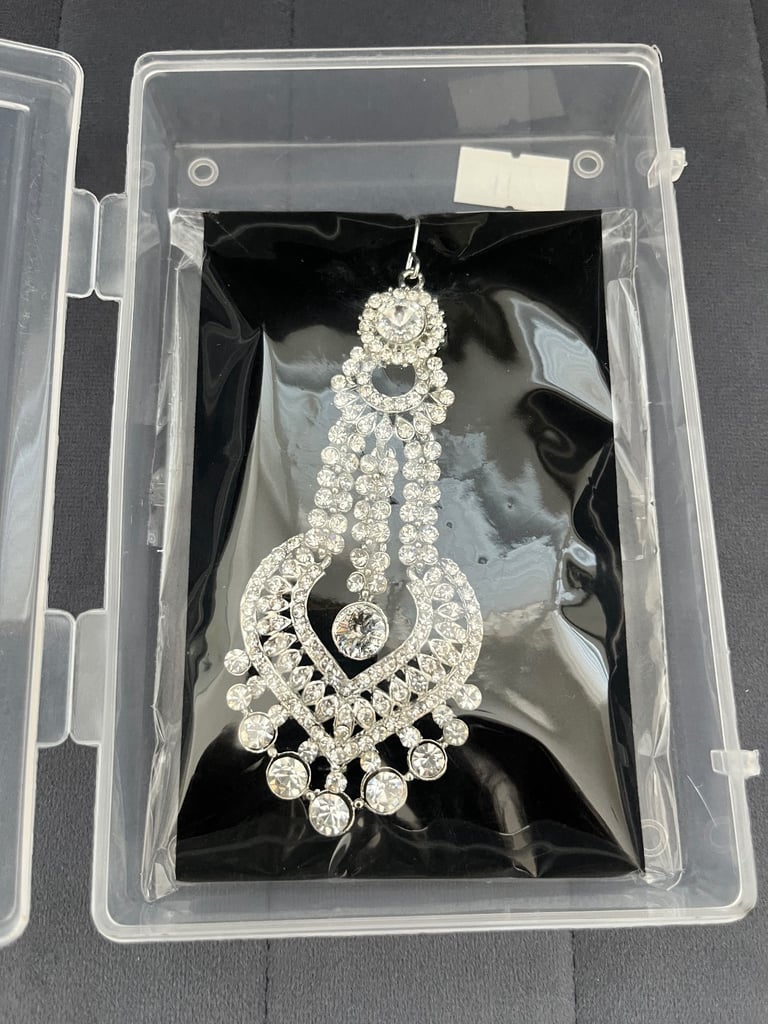image for New Head Scarf / Hair Jewellery Accessories MathaPati Silver 
