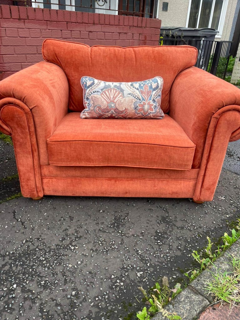 Big 2 seater and chair and a half in a velver fabric new condition £599