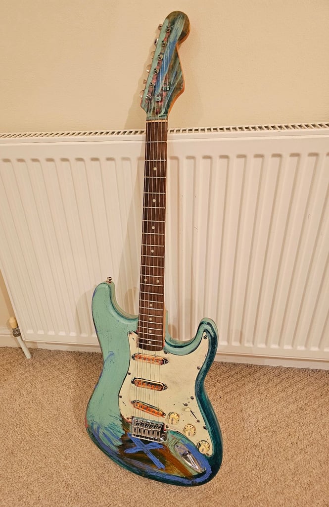 Relic 60s Stratocaster partsocaster (not Fender) style guitar for sale.  