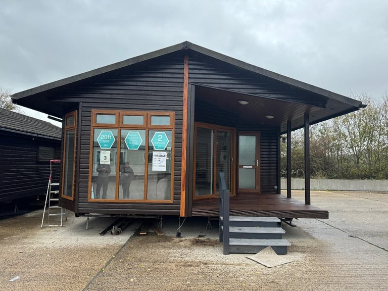 image for 2 Bed 40x20 Twin Lodge - Bath. DG, CH, Veranda - Offsite Sale for Private Land