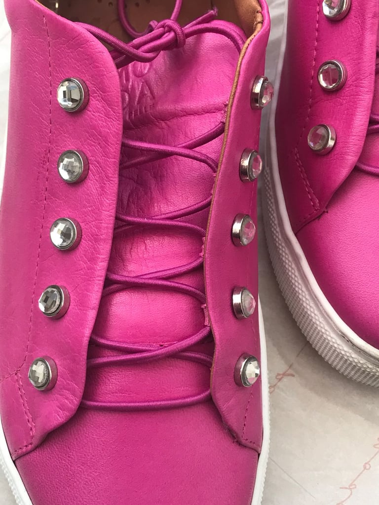 LADIES FUCHSIA PINK TRAINERS - SIZE 41 - MODA IN PELLE