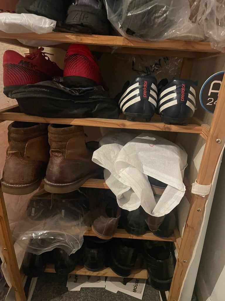 Wooden shoe self with cover