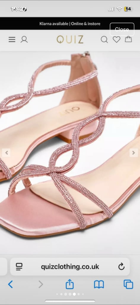 Pink satin diamonte t-strap flat sandal