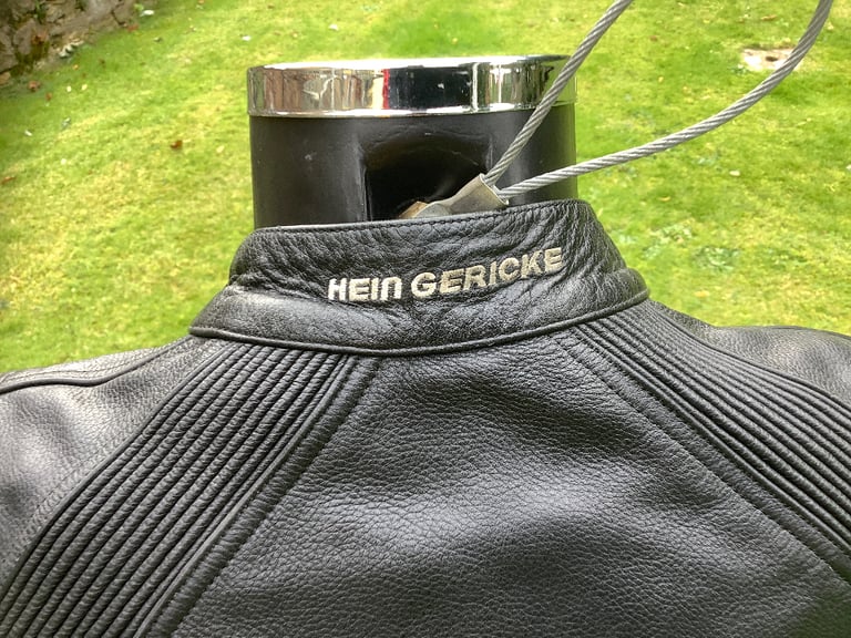 🏍️ HEIN GERICKE LEATHER MOTORCYCLE 🏍️ JACKET 🧥 (UK SIZE 36) BLACK