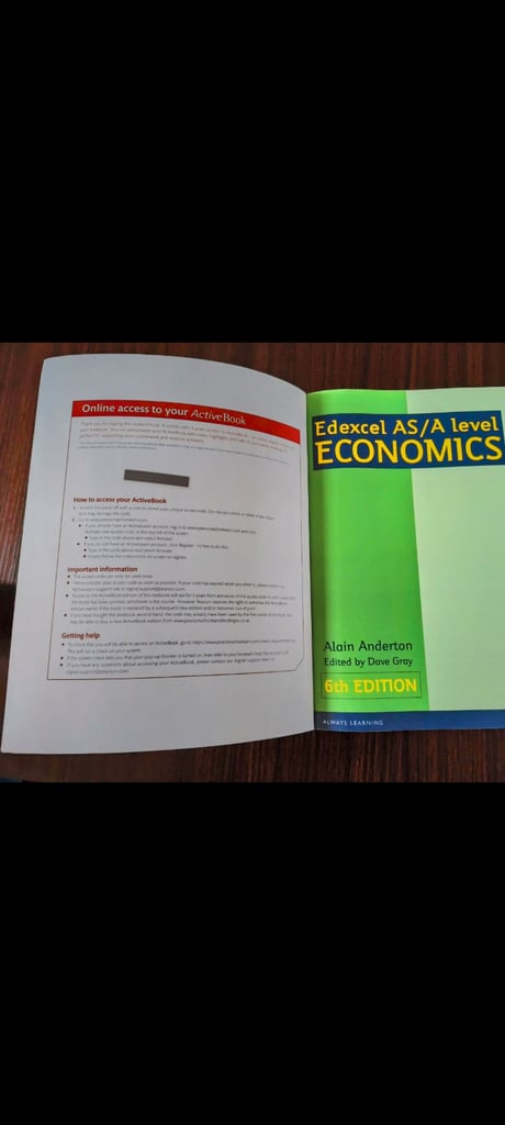EDEXCEL AS/A-LEVEL ECONOMICS TEXT BOOK - 6th Edition by Alain Anderton