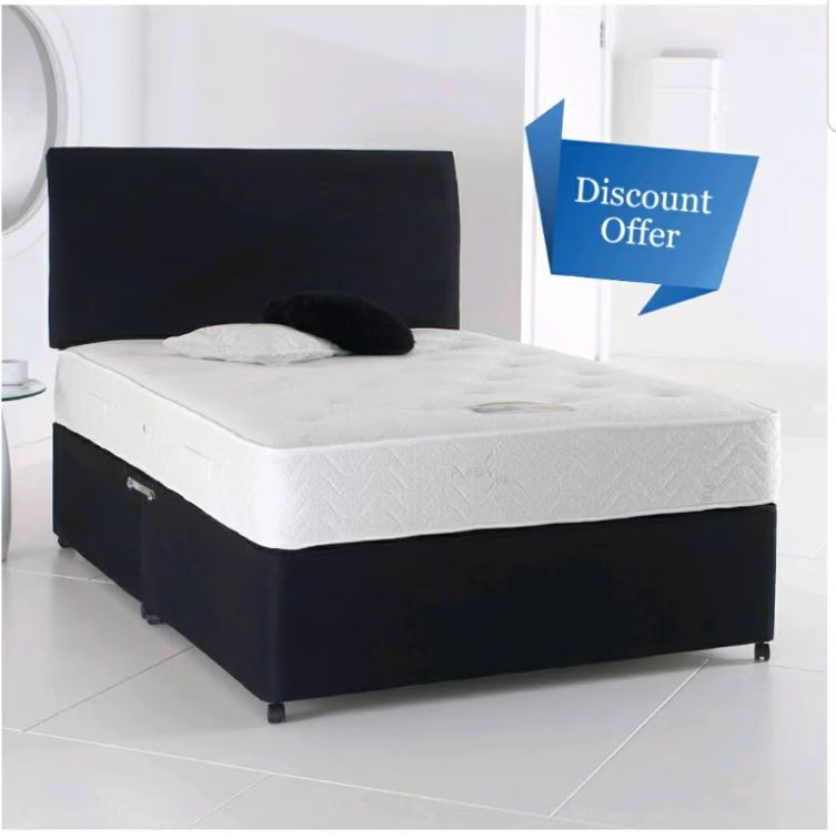 Brand New Double Divan Bed Base with Orthopedic/Memory Foam Mattress in All Sizes Single King size