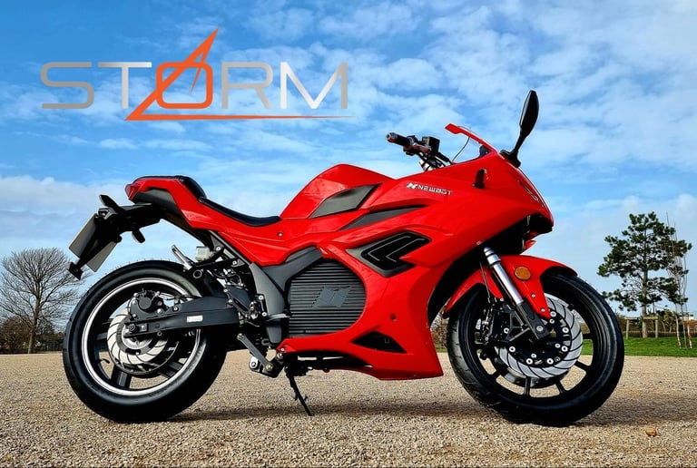  STORM 5000w Electric Motorbike, 75mph, 112 Miles Distance, ABS, Fast Charger