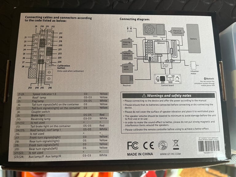 brand new GT POWER 1/14th SCALE TAMIYA TRUCK AND TRAILER LIGHT SOUND & VIBRATION SYSTEM.  