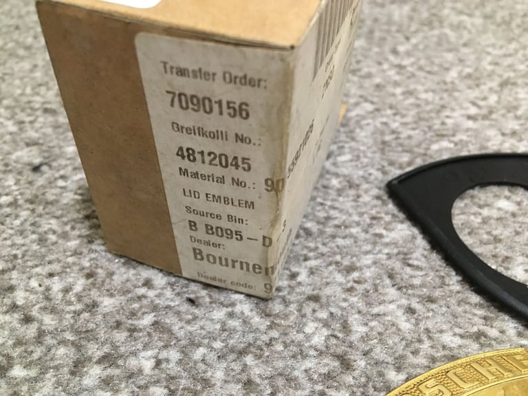 Porsche Gold Lid Emblem Bonnet Badge