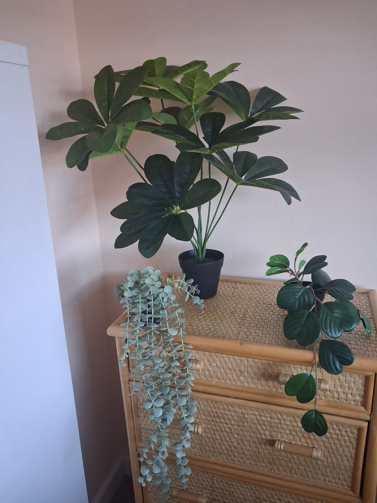 image for Three faux artificial plants 