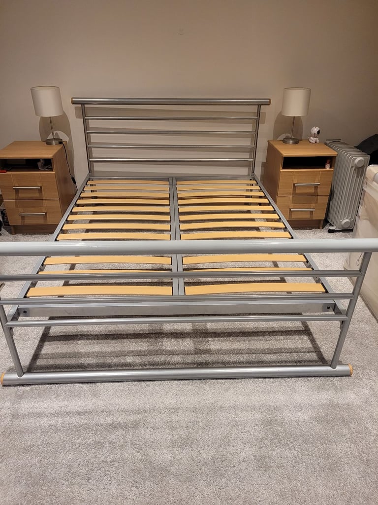 image for Metal double bed frame