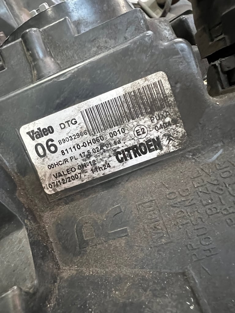 CITROEN C1 2005-2014 Headlight Headlamp Drivers Side O/S Right Side