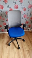 OrangeBox office chair, blue and grey mesh. (RRP £440 when new)