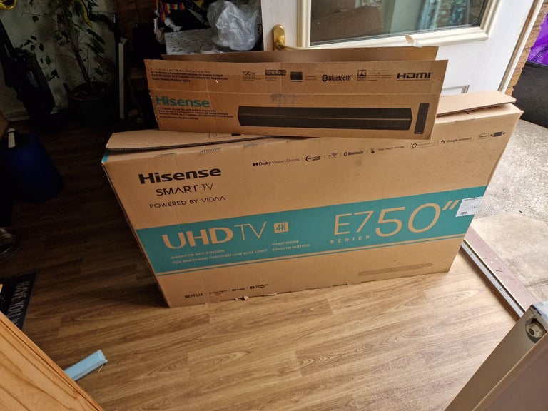 Hisense 50inch uhd tv with sound bar