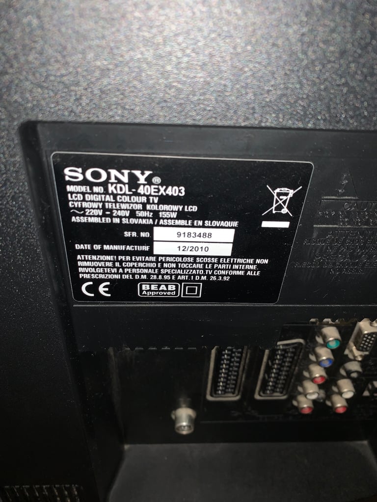 Sony Bravia TV 40 inch with base stand + original  remote 