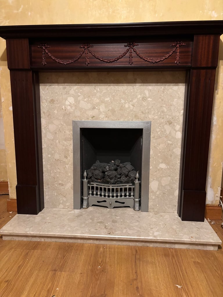 Free to uplift Marble Fire Place and optional surround