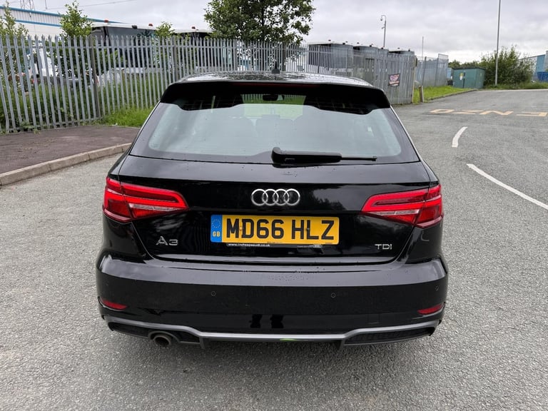 2016 66 REG AUDI A3 S LINE 1.6 DIESEL 5 DOOR BLACK HATCHBACK EURO 6 ULEZ