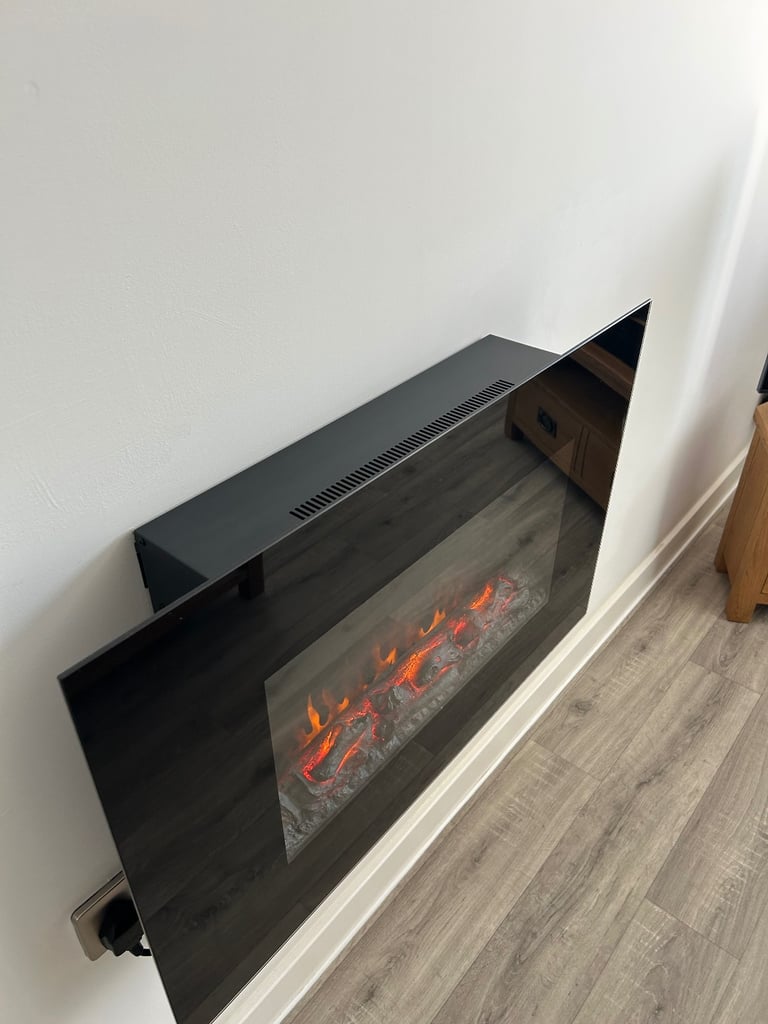 Black LED Electric Fire Place 