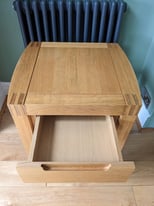 Solid Oak Lamp/Side Table