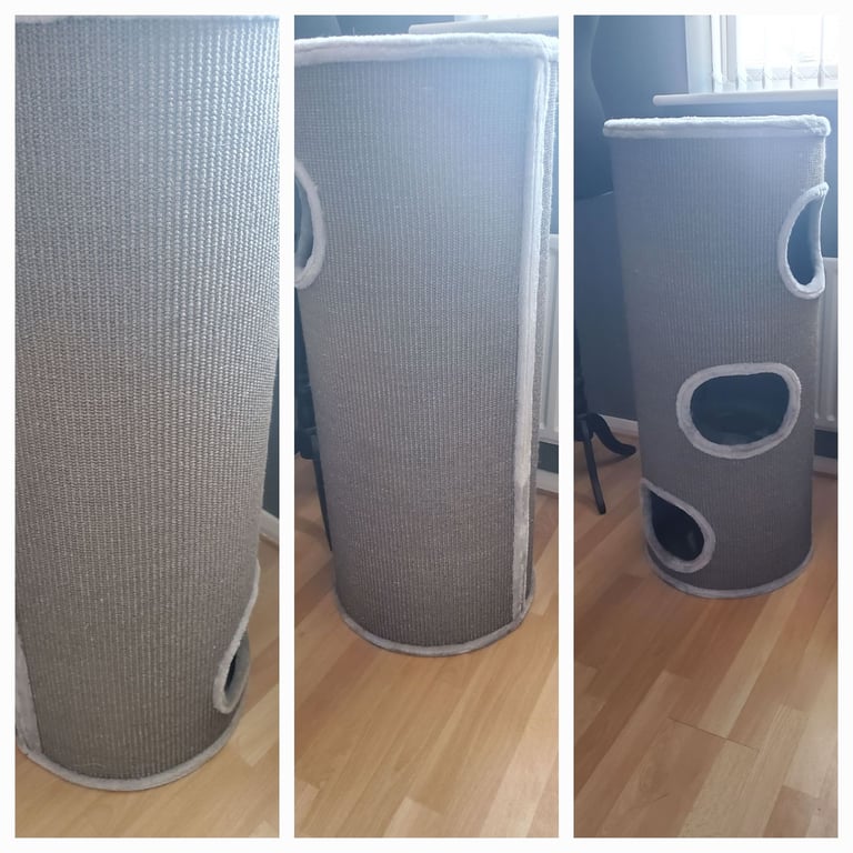 image for Cat scratch post barrel 3 compartments