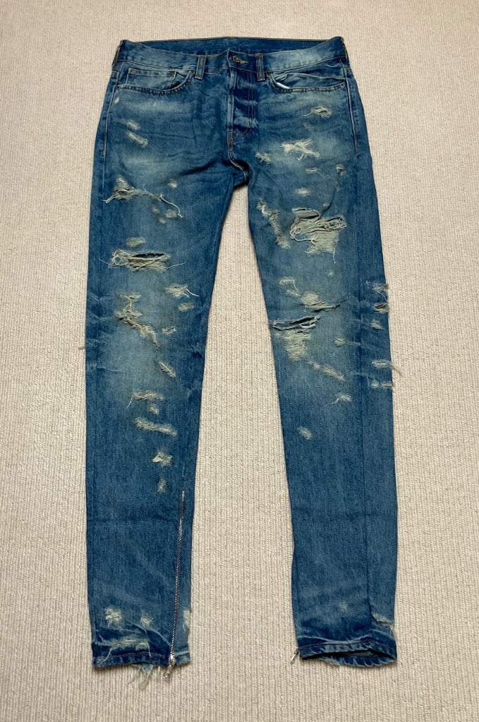 Dagye Studios Denim Ripped Jeans (Amiri Saint Laurent Chrome Hearts ...