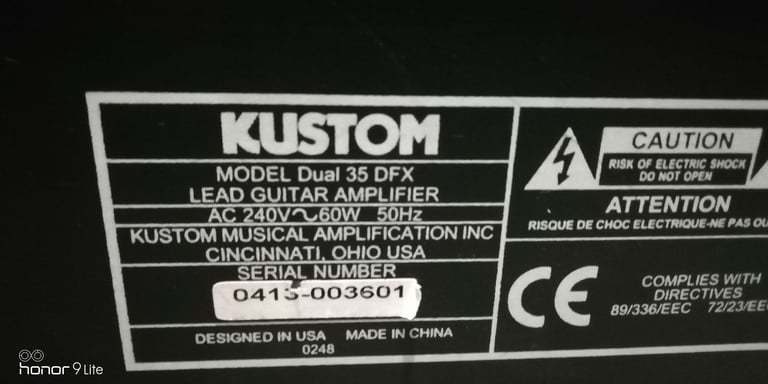 Kustom Guitar Amp, dual 35 DFX