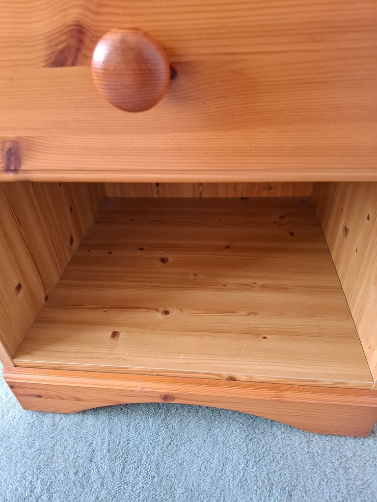 Pine bedside cabinet