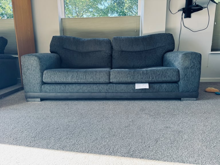 SCS luxury 2 seater large fabric with suede sofa 