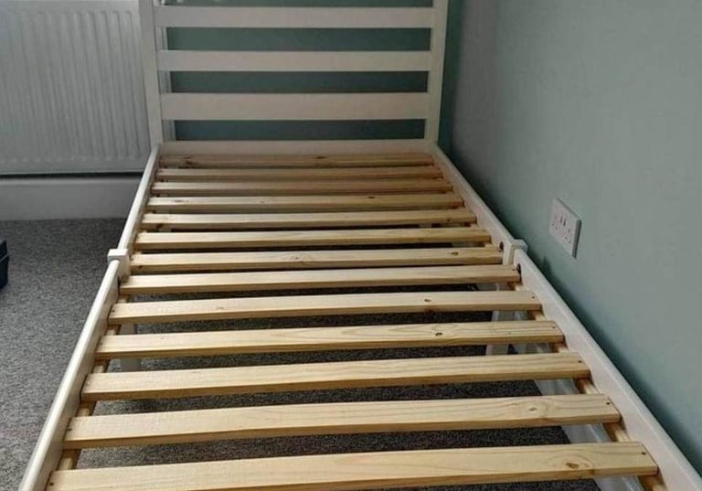 image for white single bed, can deliver