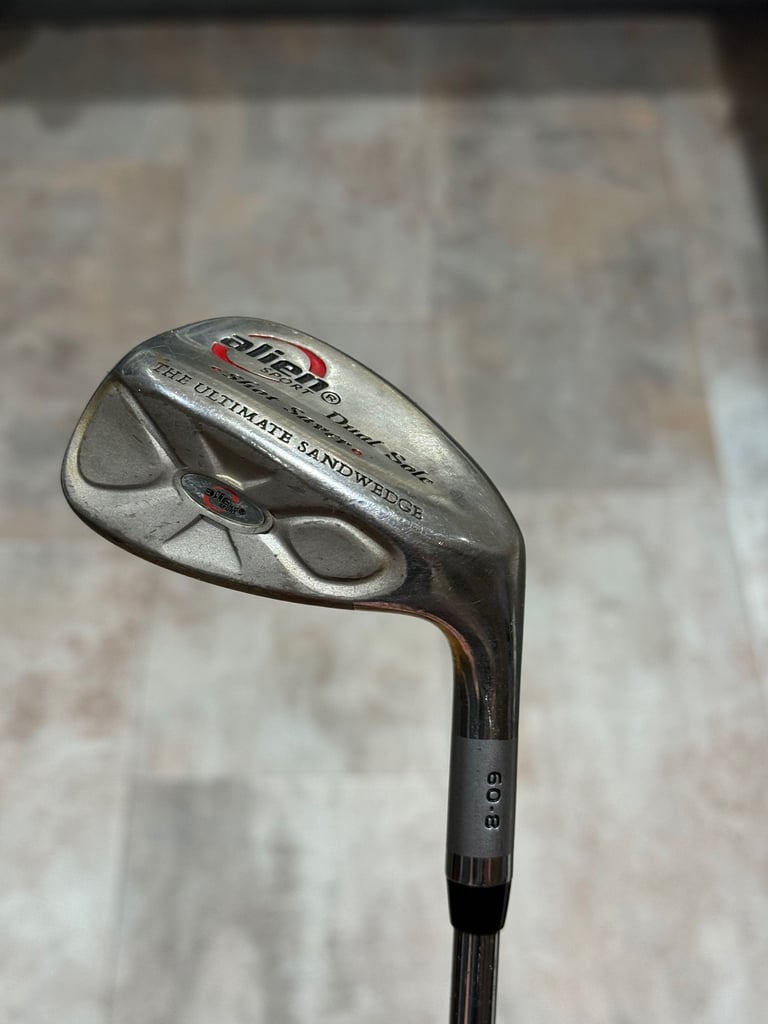 image for Alien Sport 60.8 Dual Sole Shot Saver Right Handed Sand Wedge – Steel Shaft