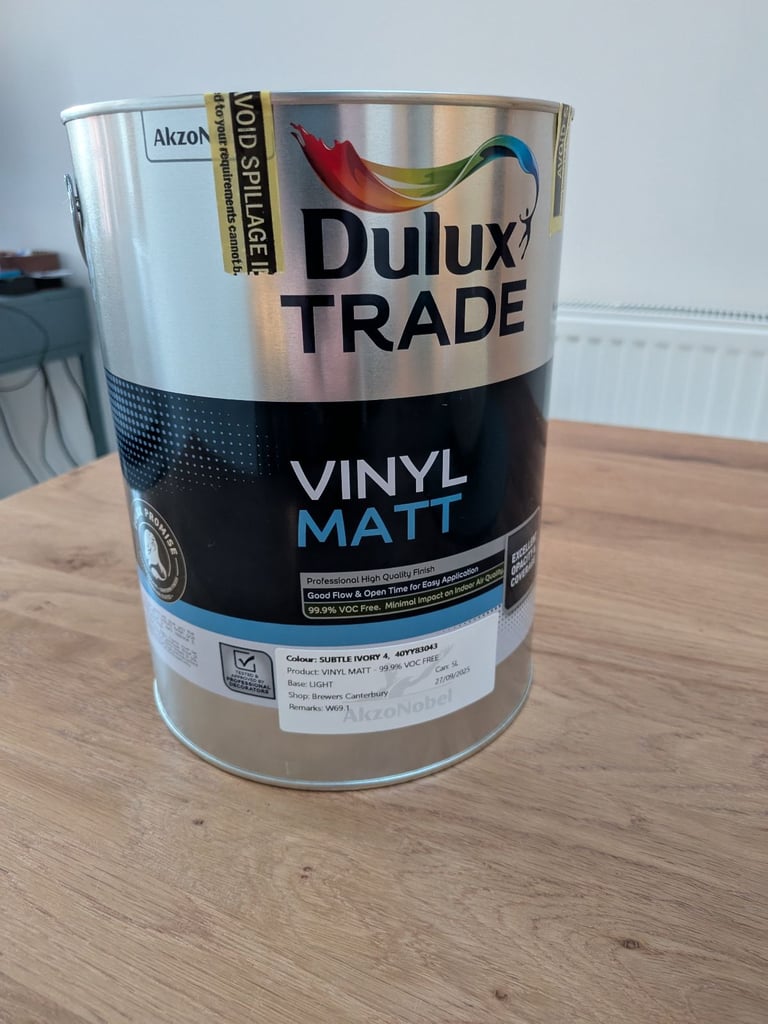 5L vinyl Matt ivory new