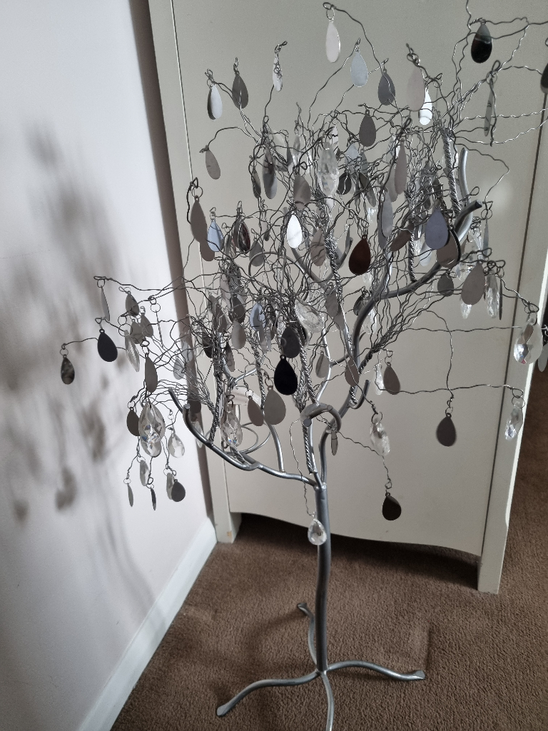 Candle glass tree holder 