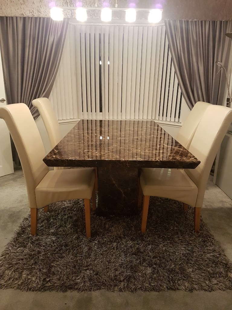 Marble effect dinning table ... 4 x chairs Free 