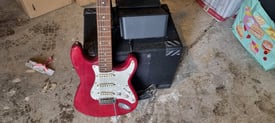 Guitar with Yamaha amp and speakers