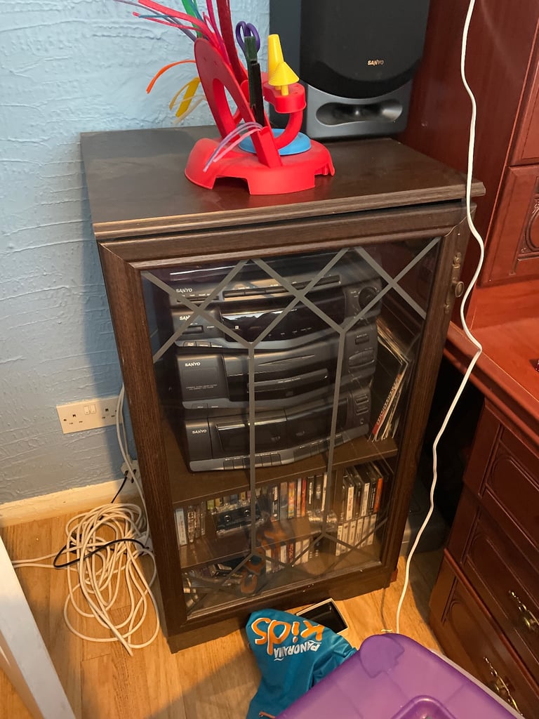 Wooden glass cabinet 
