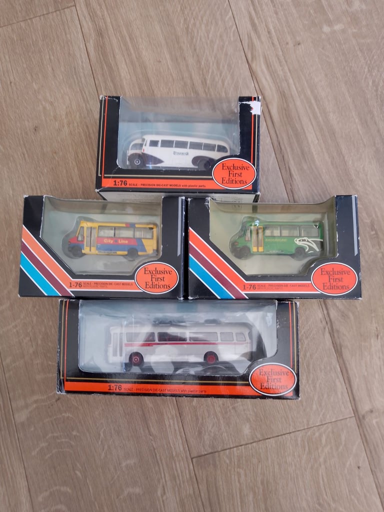 Four Exclusive First Editions model buses 1:76