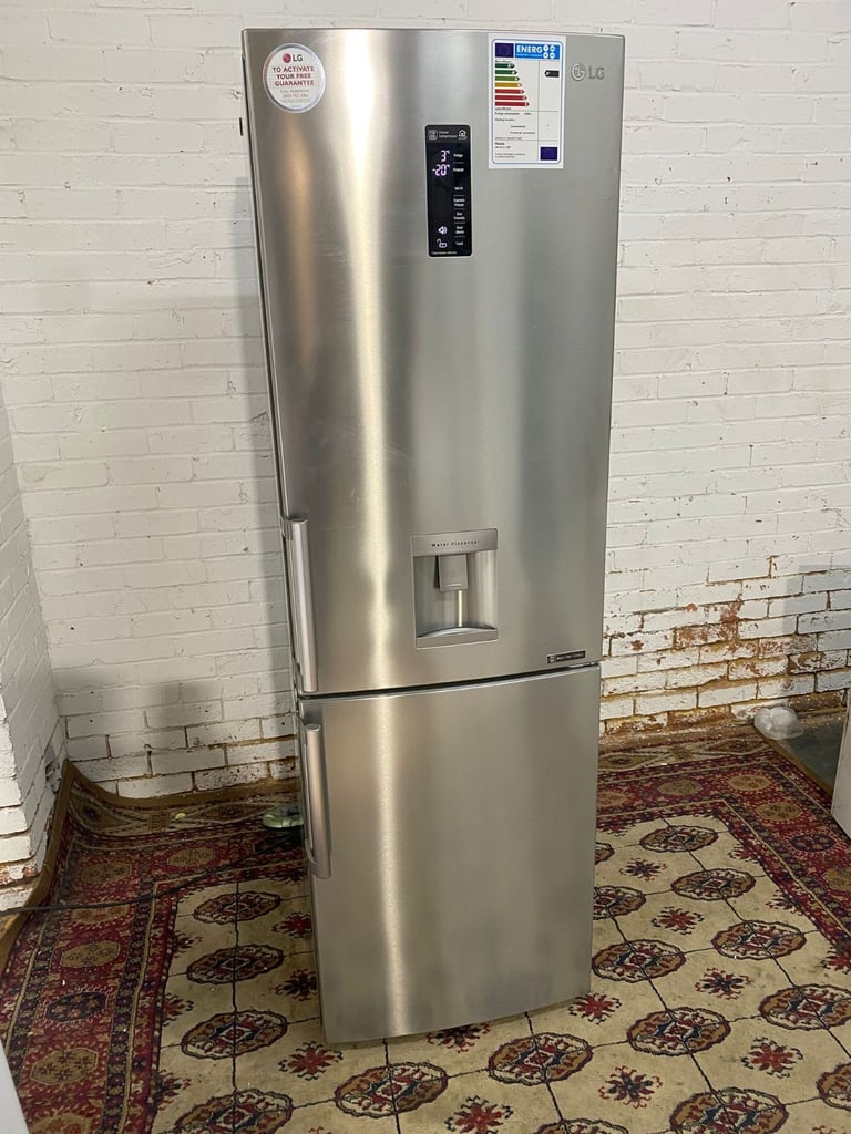 image for TopBrand LG Tall Stainless Steel Frost Free Fridge Freezer