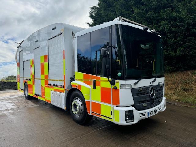 image for 2019 Mercedes ECONIC 1830 E6 incident support Scorpion IPV generator wash down