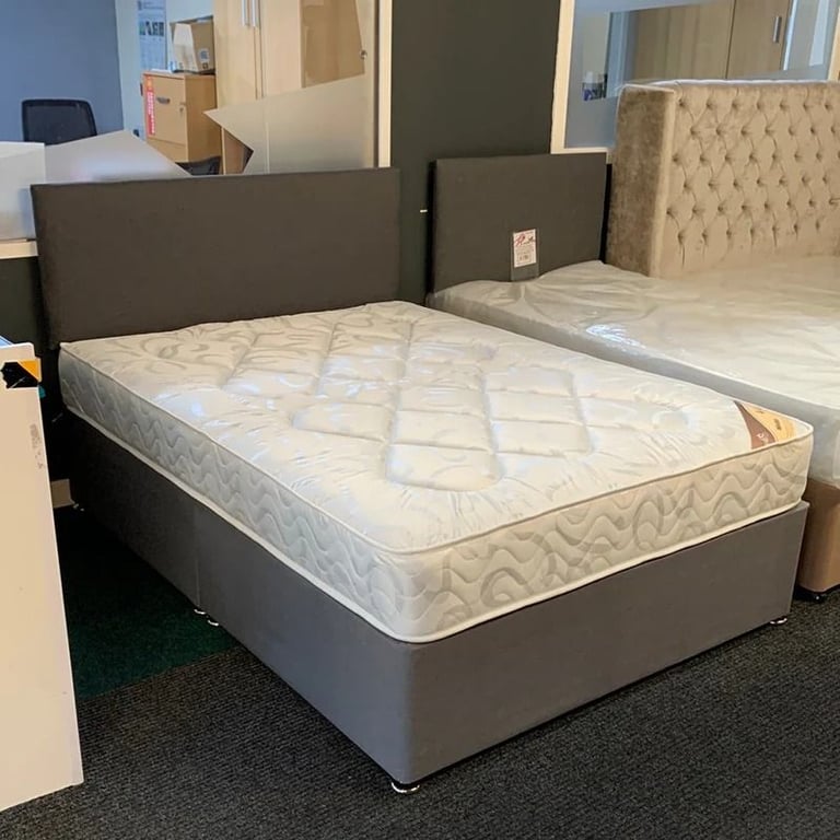 image for ✨ Double Divan Bed Base + Mattress | Perfect for Modern Bedrooms **