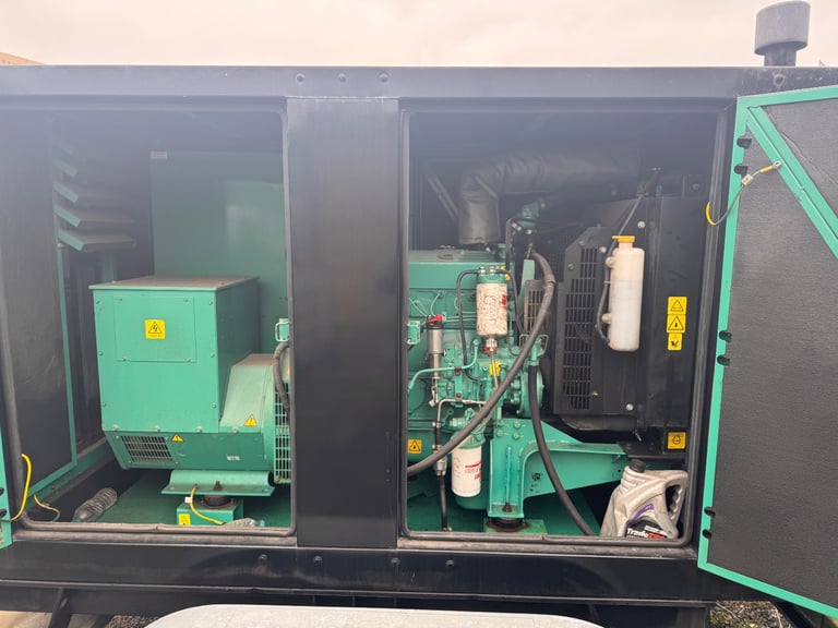 Cummins 60kva trailer generator mounted on a twin axle trailer