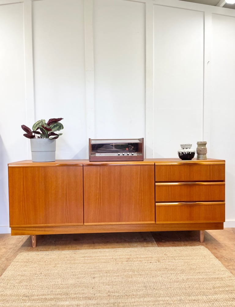 image for Retro Teak Mcintosh sideboard record vinyl cabinet midcentury G Plan era vintage 🚚