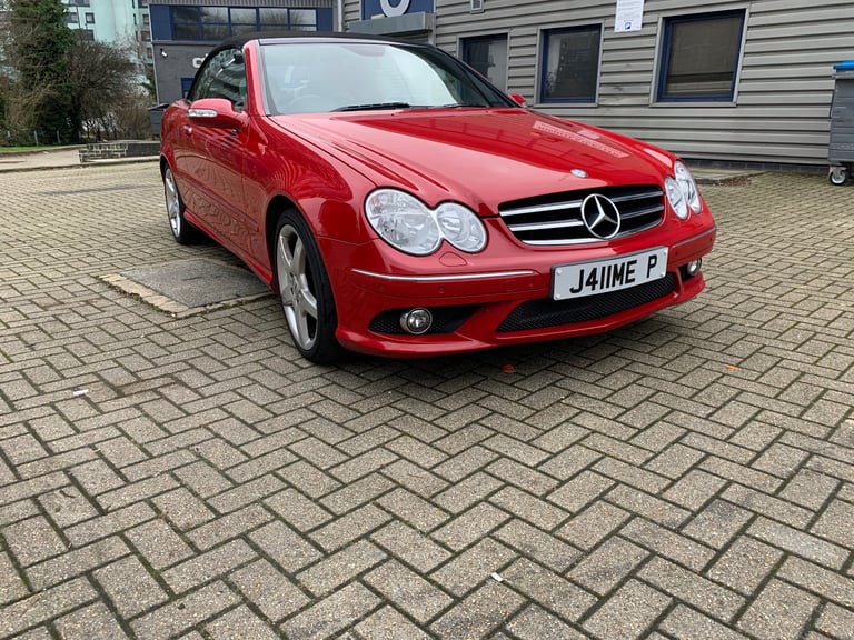 Mercedes clk convertible low mileage ulez compliant 3.0 v6 engine red with cream leather, RARE CAR